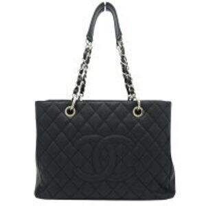 Chanel Chain Tote Bag to be the handbag caviar leather Noir Black